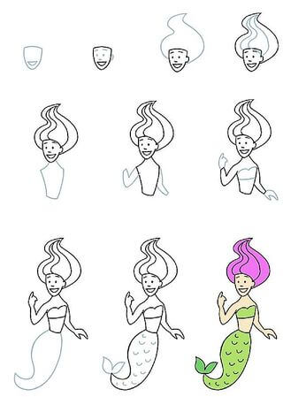 How to draw Mermaid Idea 12