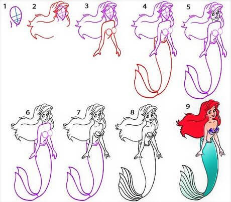 How to draw Mermaid Idea 17