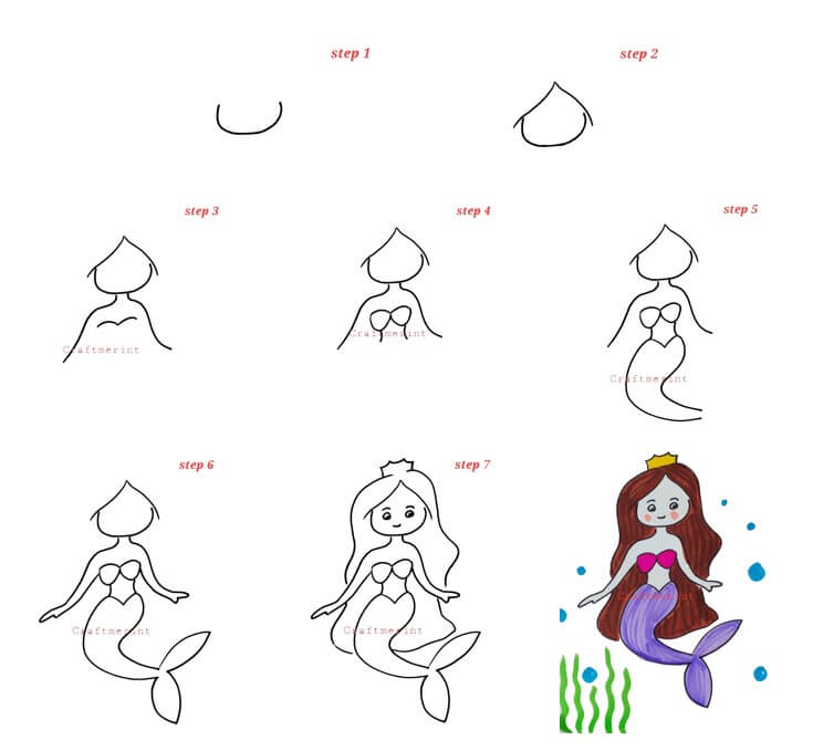 How to draw Mermaid Idea 18