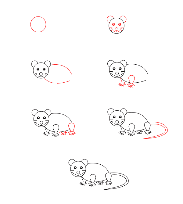 Mouse for kids Drawing Ideas