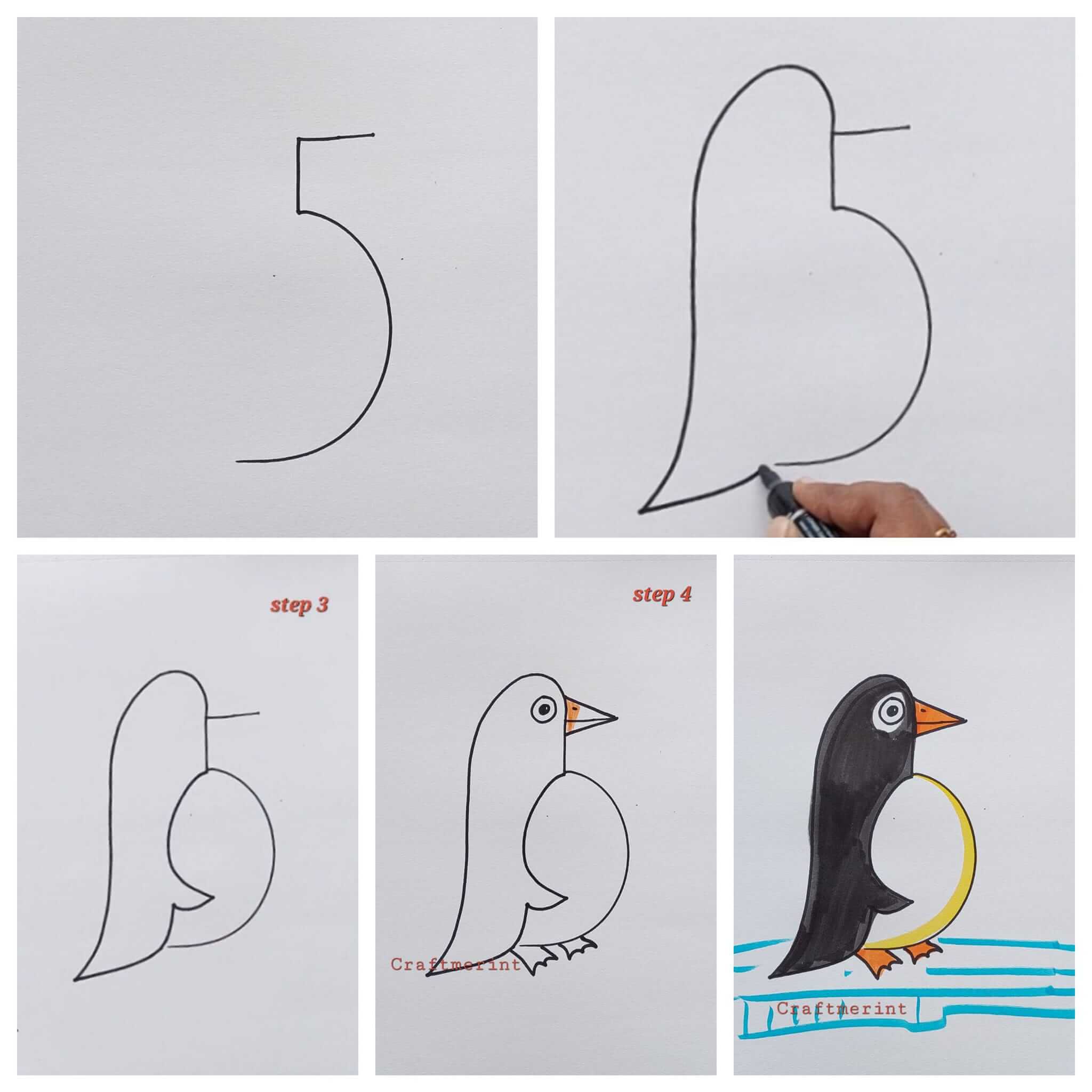 How to draw Penguin idea 12