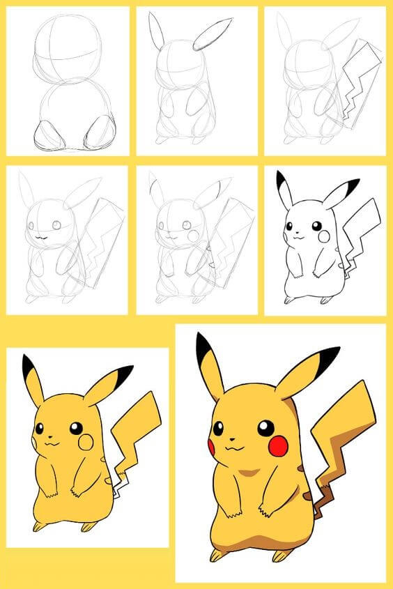 Pikachu gentle Drawing Ideas