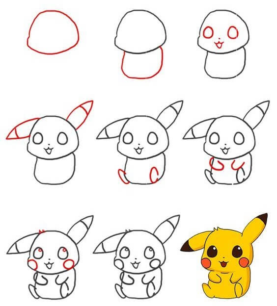 Pikachu wet ears Drawing Ideas