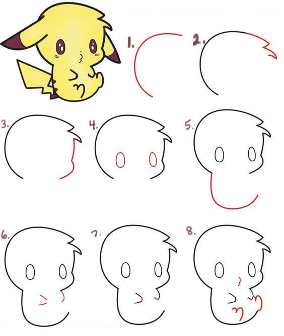 Pikachu sad Drawing Ideas