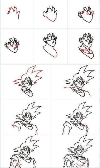 Simple Goku Drawing Idea