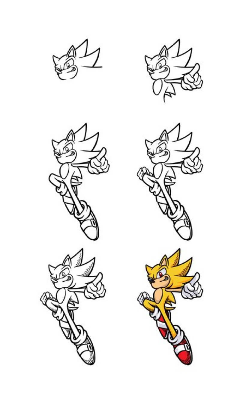Sonic is fighting Drawing Ideas