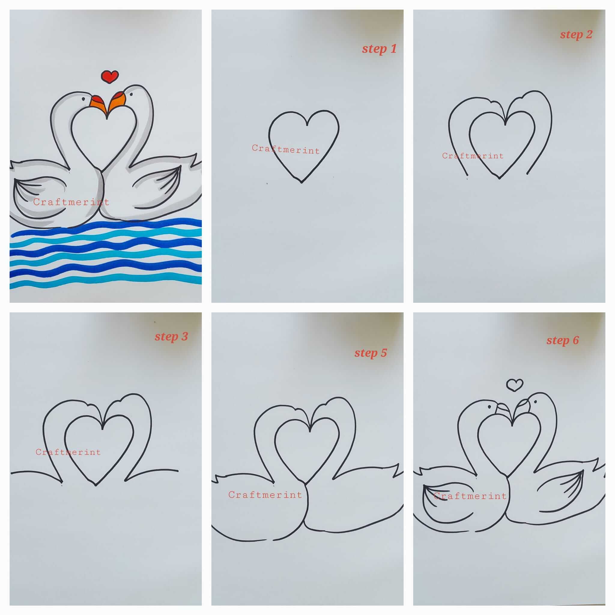 How to draw Swan idea