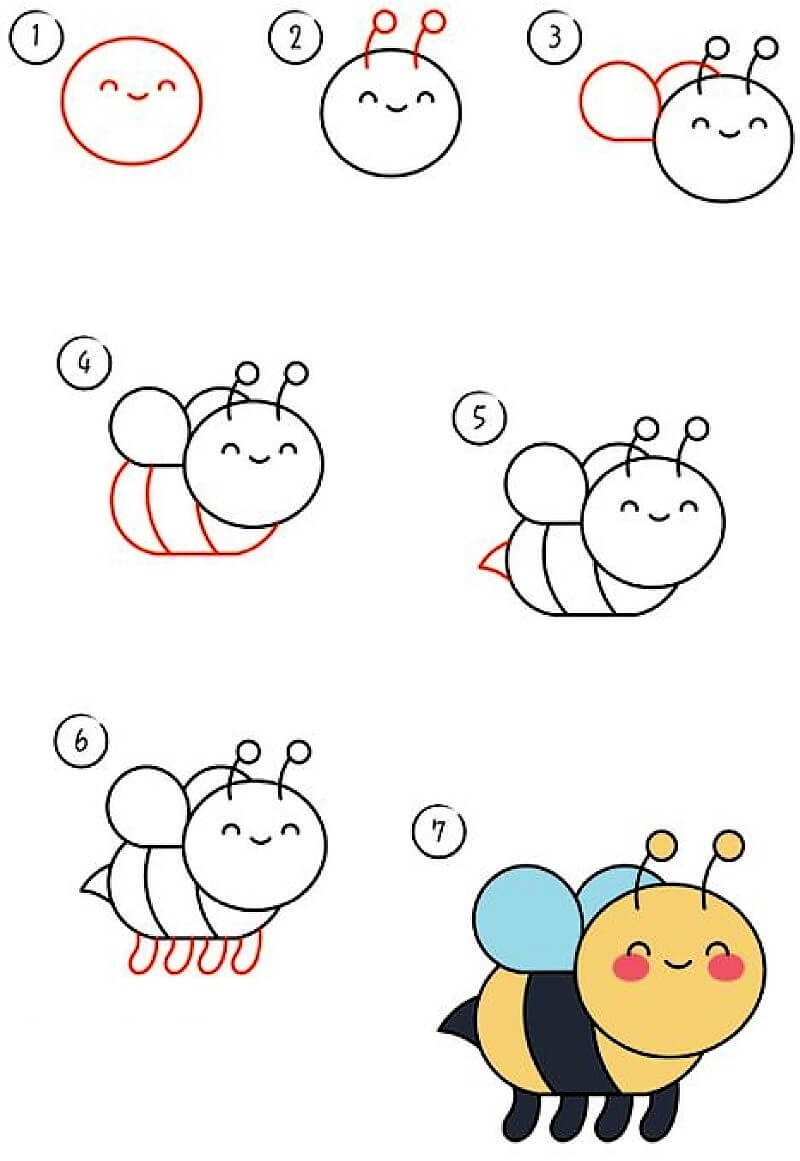 The Cutiest Bee Drawing Ideas