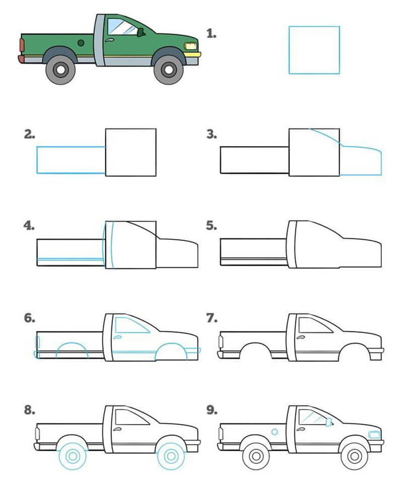 A Classic Truck Drawing Ideas