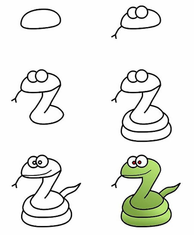 A Cute Snake Drawing Ideas