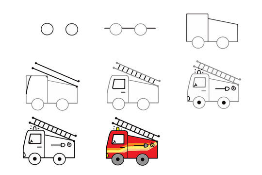 A Fire Truck Drawing Ideas