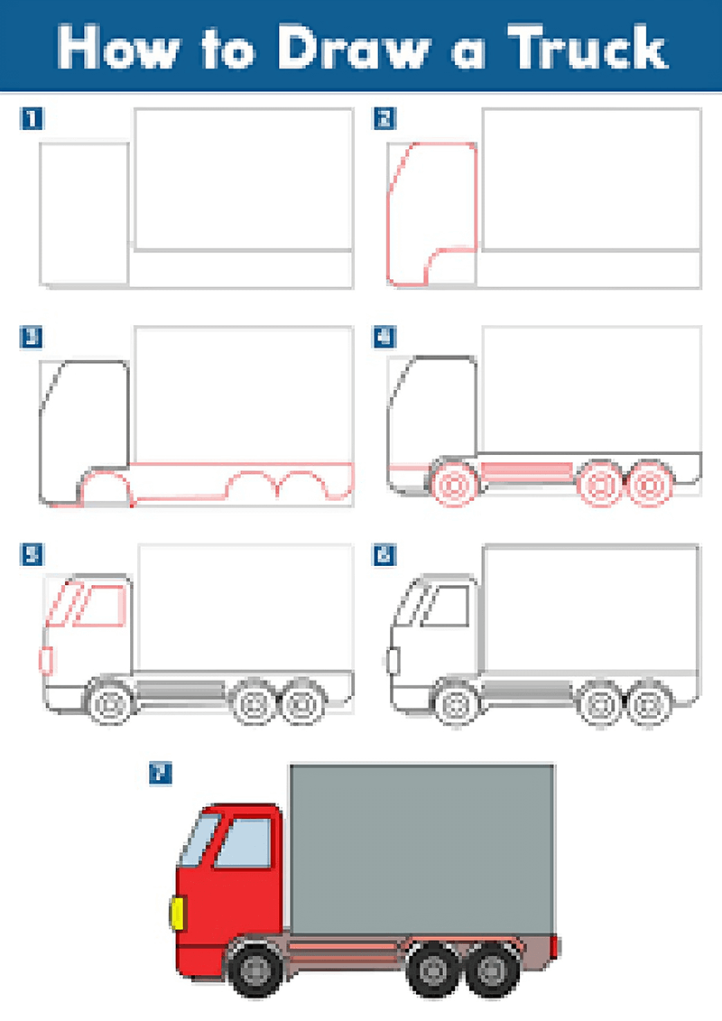 A Normal Truck Drawing Ideas