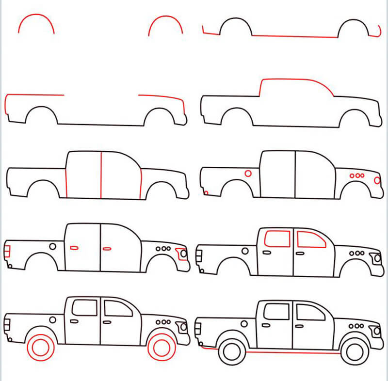 A Pickup Truck Drawing Ideas