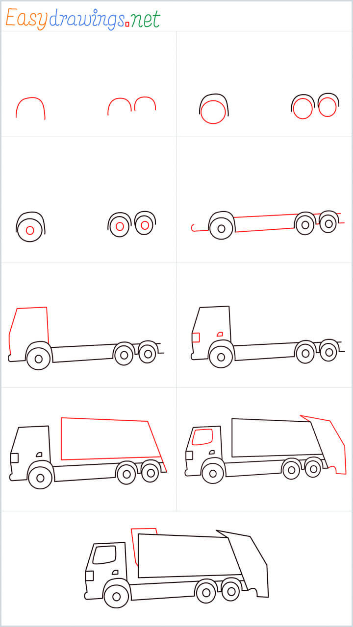 A Recycling Truck Drawing Ideas