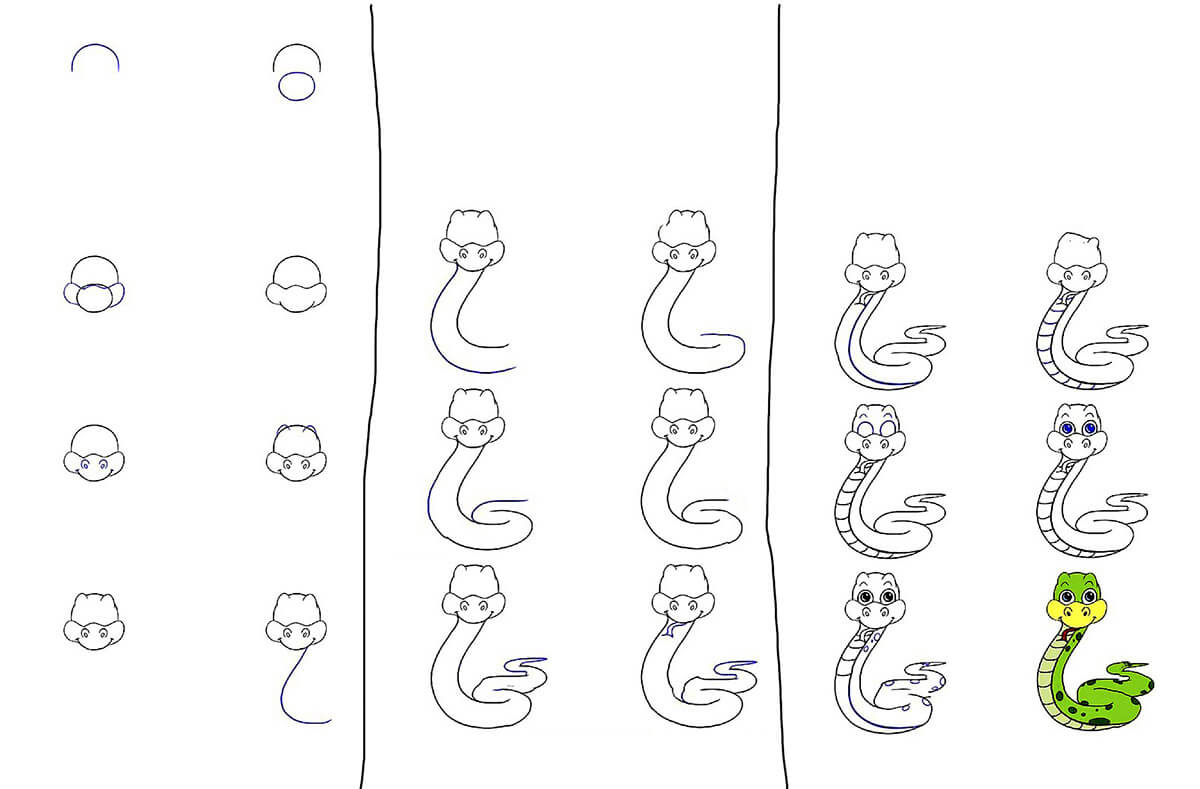 A Snake Idea 10 Drawing Ideas