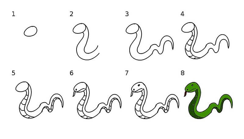 How to draw A Snake Idea 12
