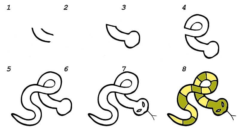 How to draw A Snake Idea 14