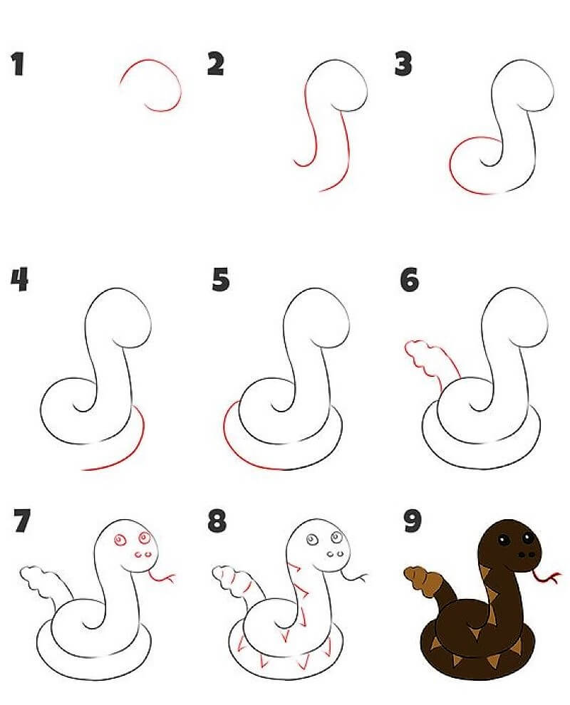 A Snake Idea 15 Drawing Ideas