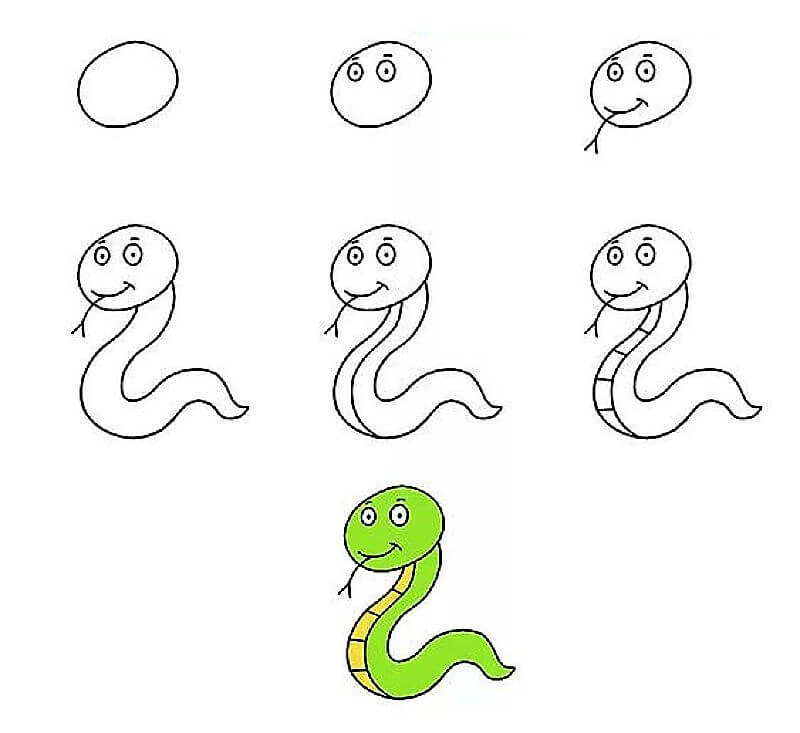 How to draw A Snake Idea 17