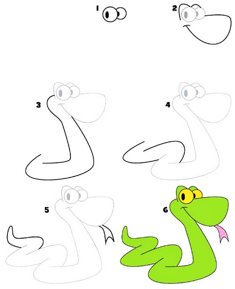 How to draw A Snake Idea 18