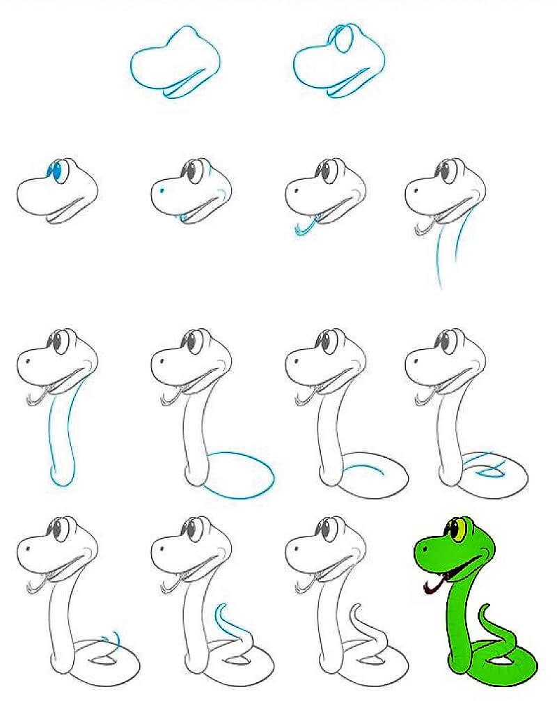 How to draw A Snake Idea 20