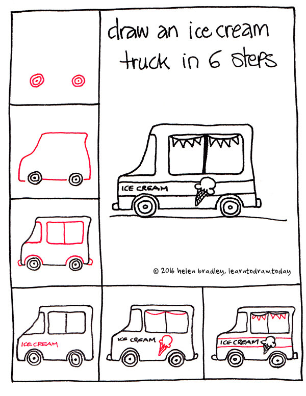 An Ice Cream Truck Drawing Ideas