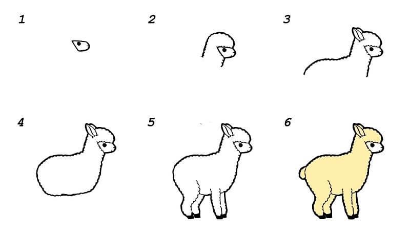 Very Simple Llama Drawing Ideas