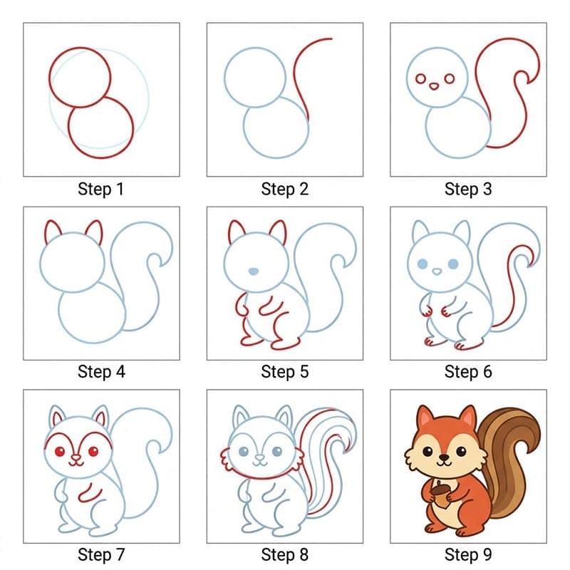 Squirrel image Drawing Ideas