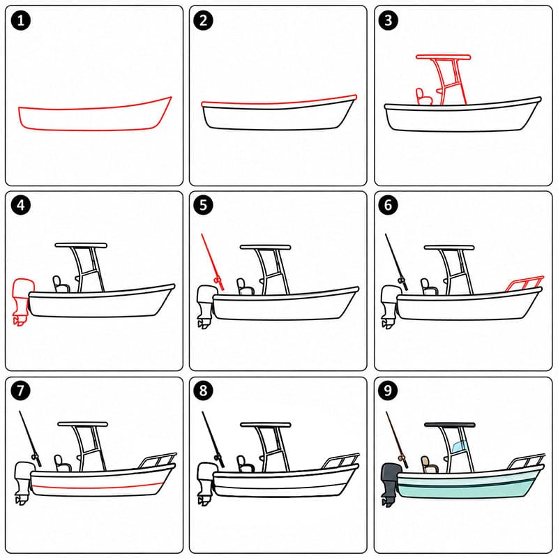 How to draw A Boat