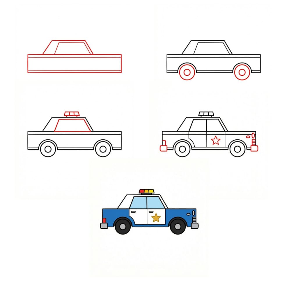 Free Police Car Drawing Ideas