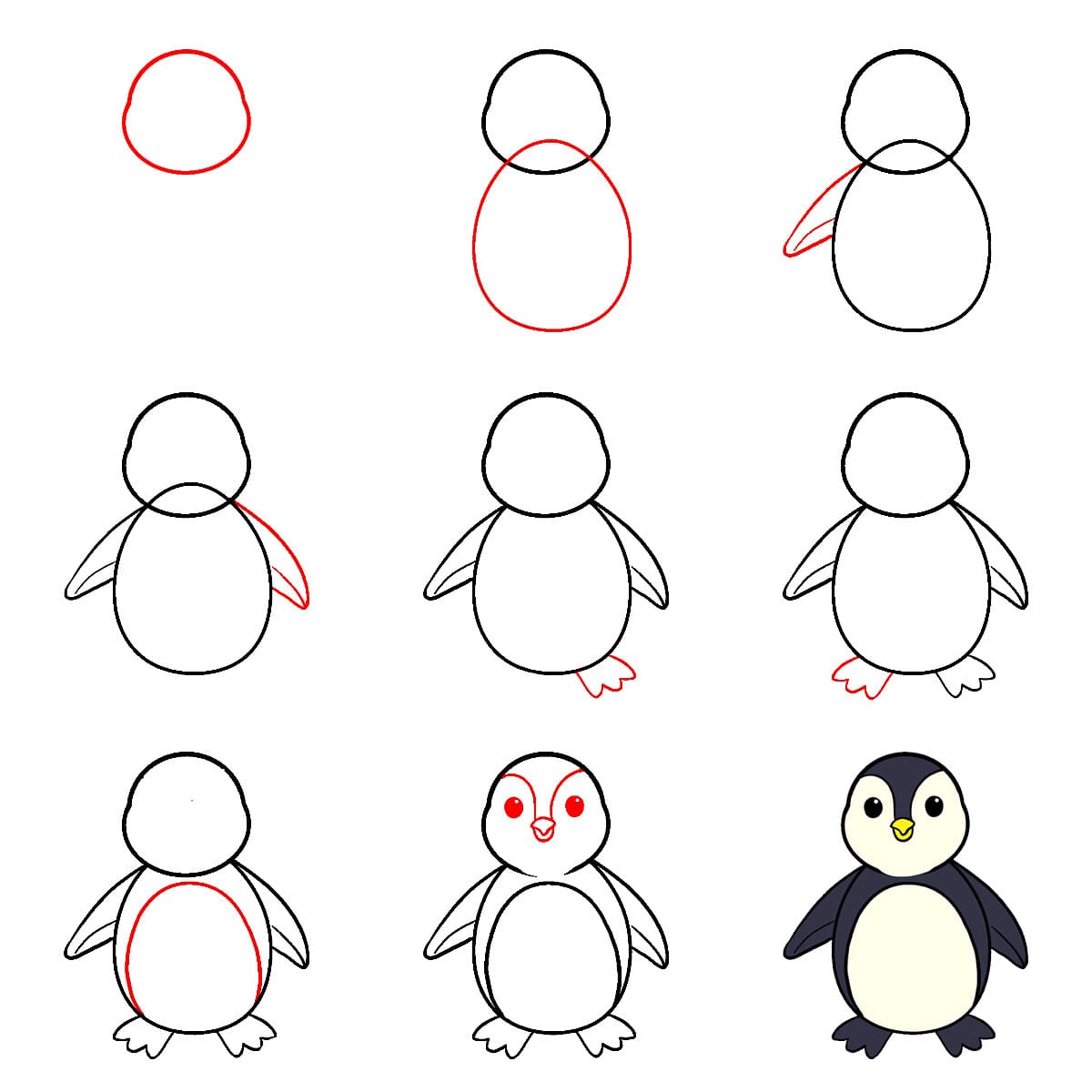 How to draw Penguin stand