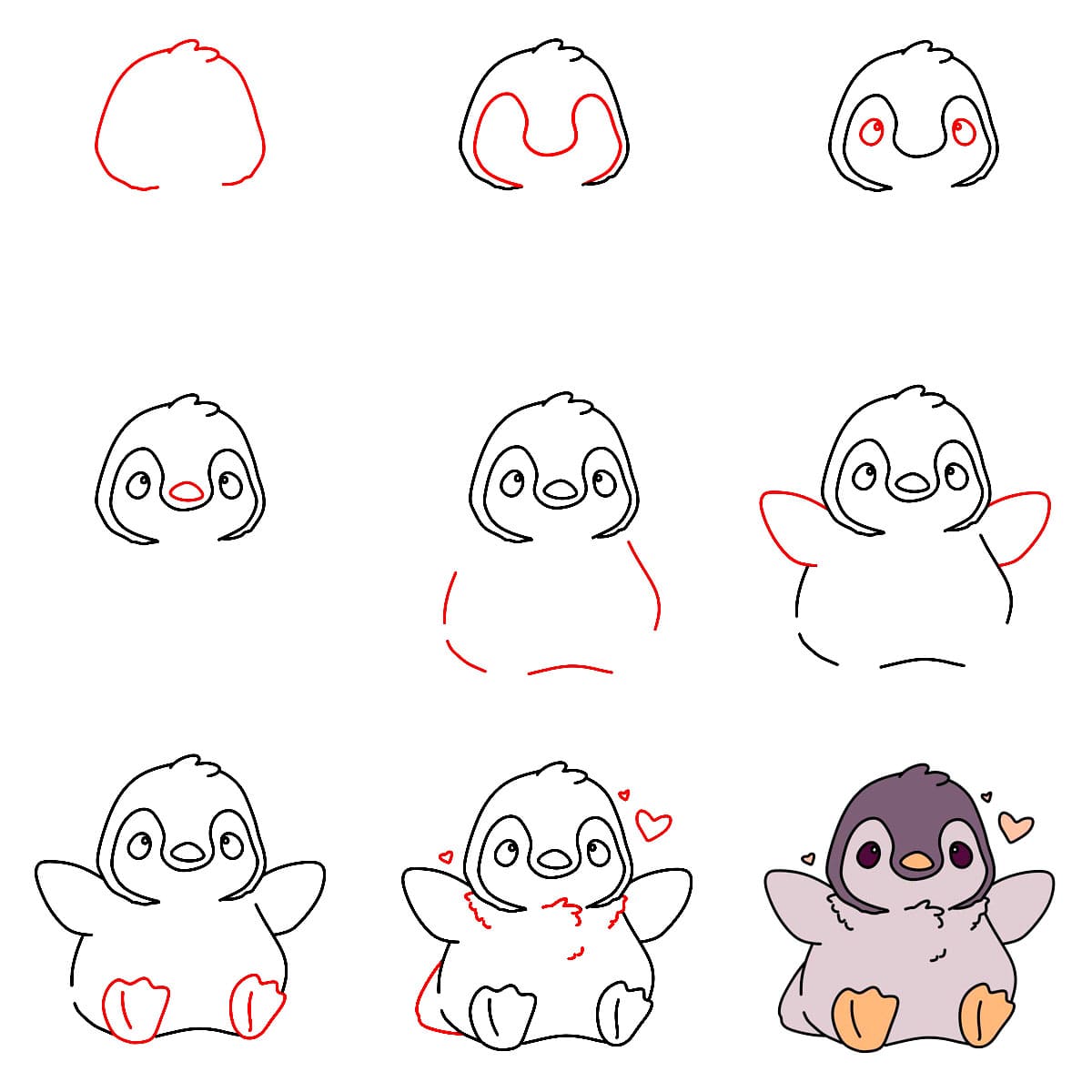 How to draw Penguin very cute