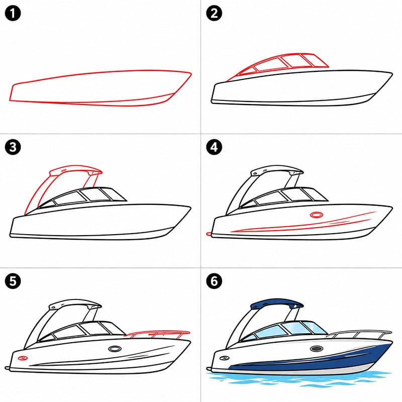 How to draw Regal Boat image