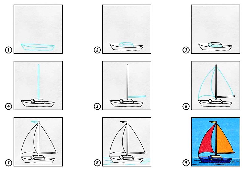 How to draw A boat idea 11