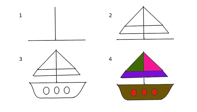 How to draw A boat idea 12