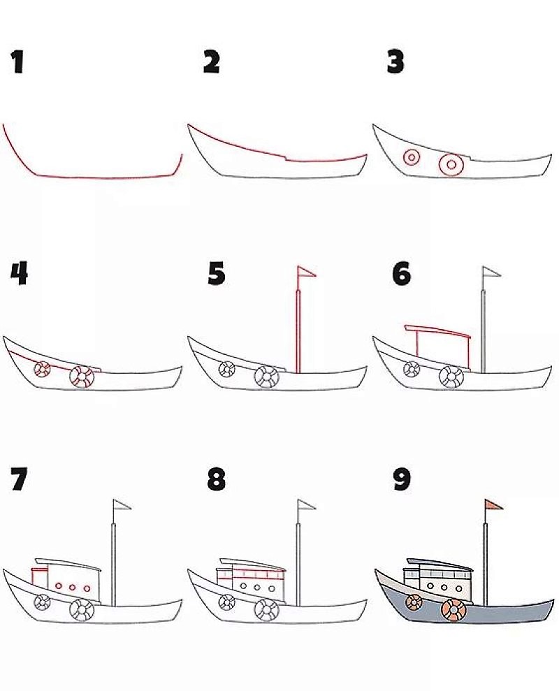 How to draw A boat idea 3