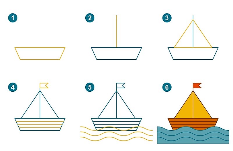 How to draw A boat idea 6