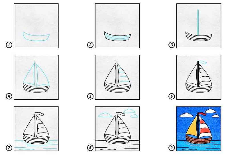 How to draw A boat idea 9