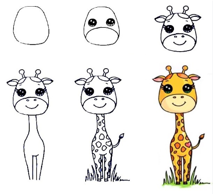 A cute giraffe Drawing Ideas