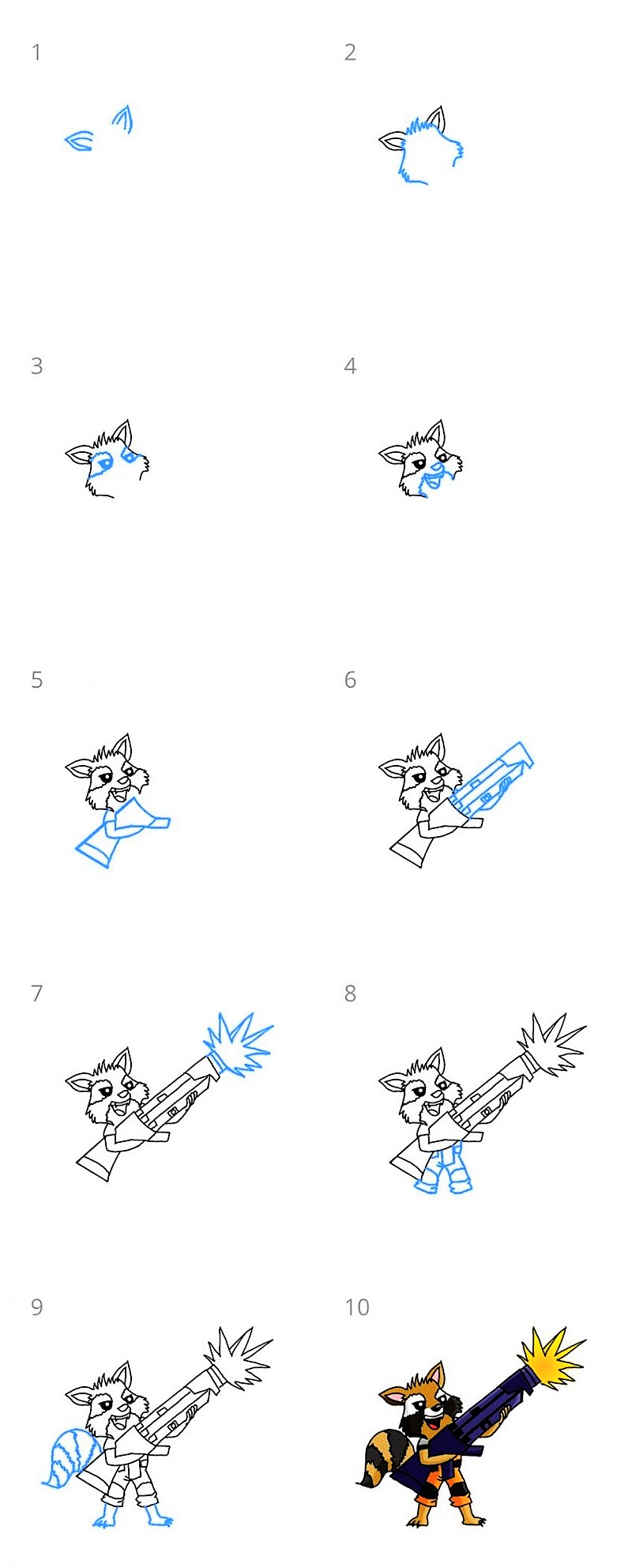 How to draw A Raccoon Idea 19