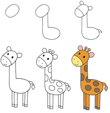 A simple Giraffe Drawing Ideas
