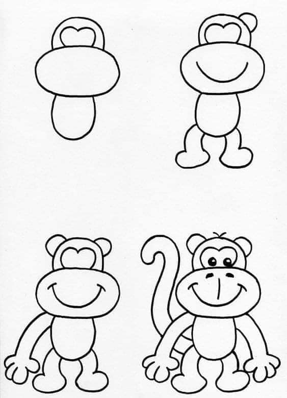 An Easy Monkey Drawing Ideas