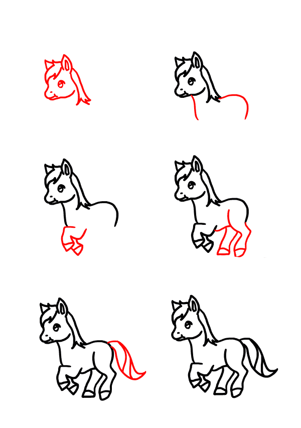 How to draw Baby horse