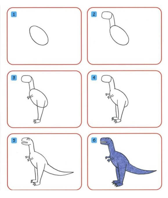 How to draw Carnivorous dinosaurs (1)