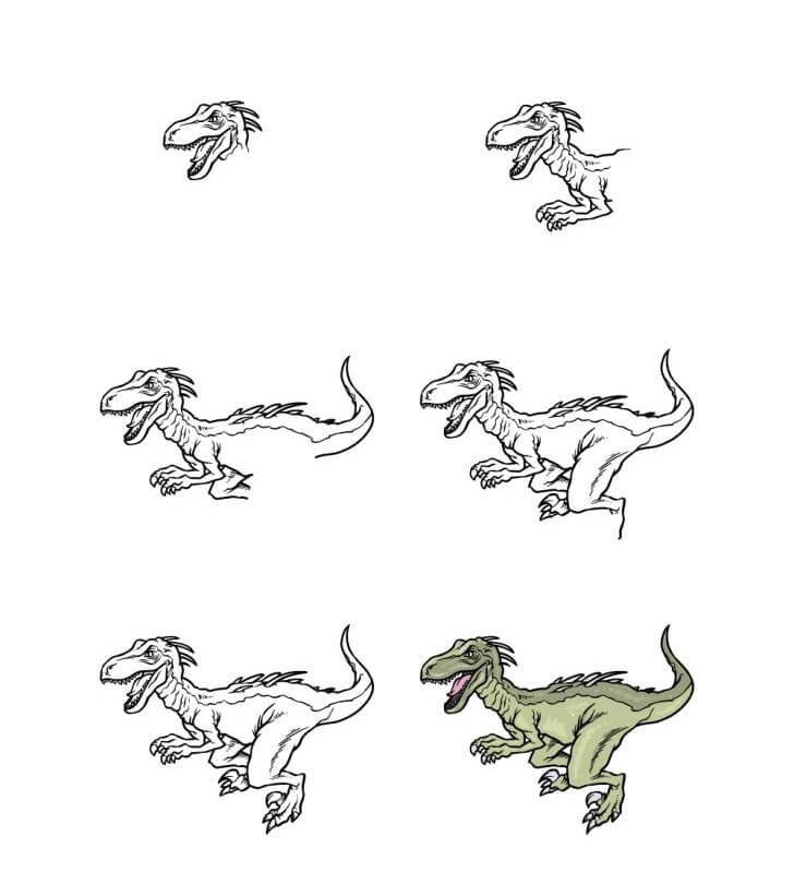 How to draw Carnivorous dinosaurs (10)