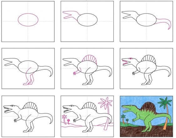 How to draw Carnivorous dinosaurs (3)