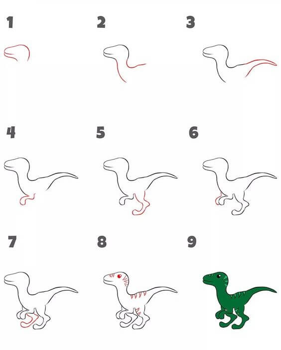 How to draw Carnivorous dinosaurs (5)