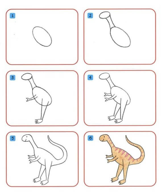 How to draw Carnivorous dinosaurs (6)