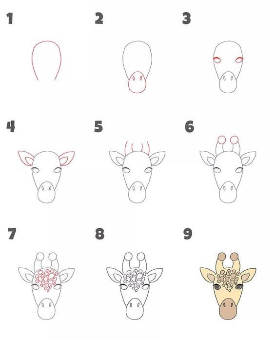 How to draw Giraffe idea (10)