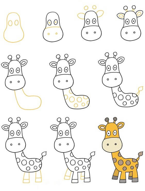 How to draw Giraffe idea (11)